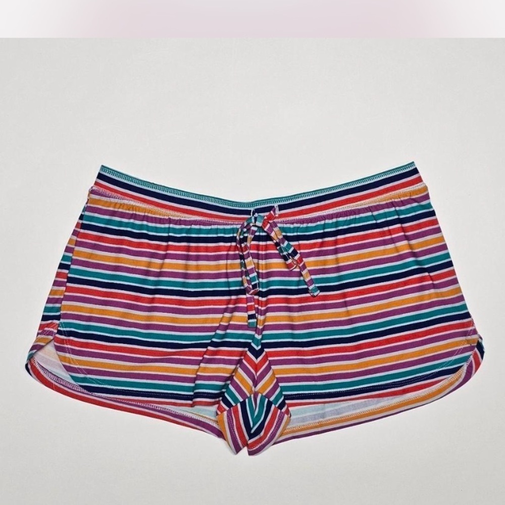 Vintage Multicolored Y2K Striped Shorts, Size M
